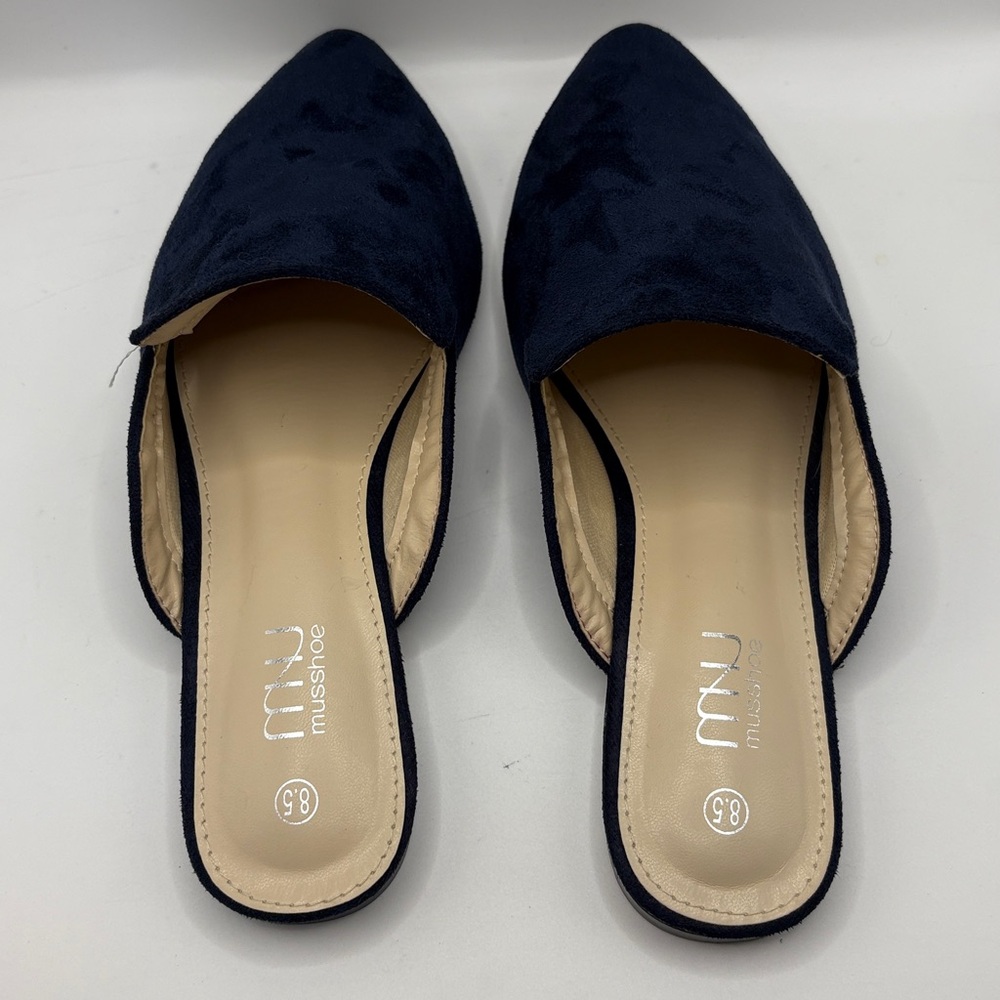 MUSSHOE Women’s Pointed Toe Suede Mules size 8.5 - Picture 5 of 8